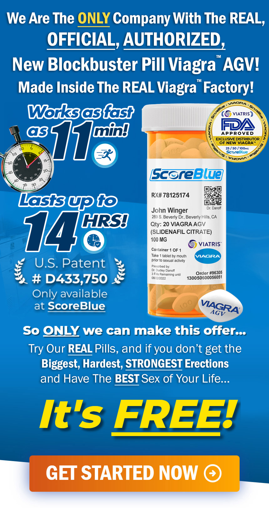 /we are the only company with the real official authorized fda approved generic viagra